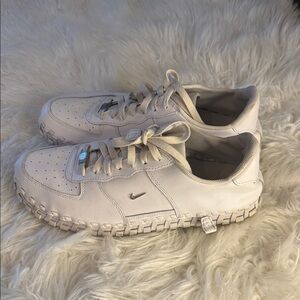 Nike White Sneakers with Textured Sole